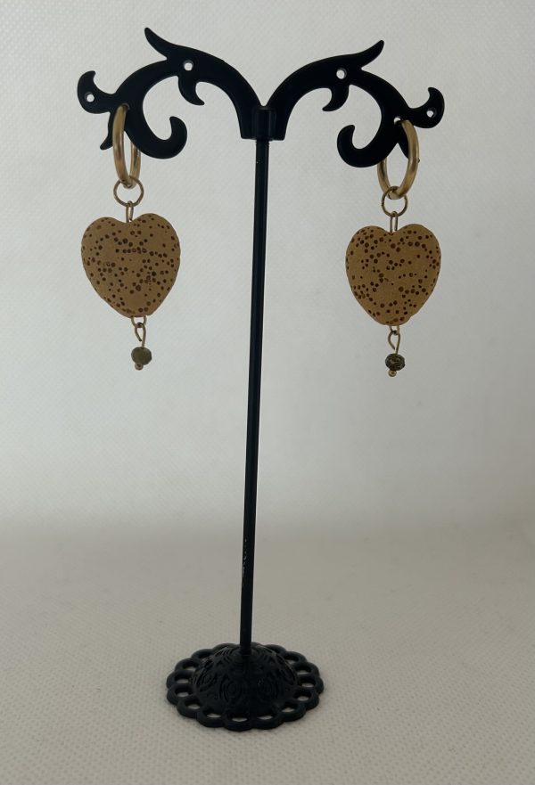 Yellow heart earrings