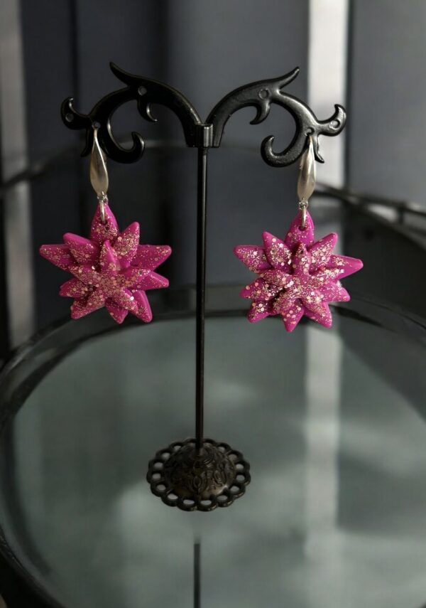 Pink Flowers Earrings